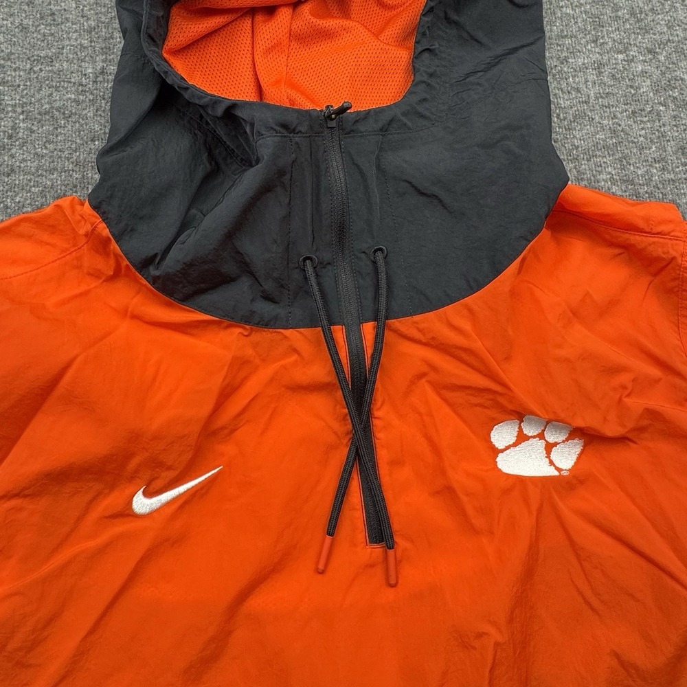 Nike Clemson Tigers 1/4 Zip Lightweight Jacket Mens L Orange Black CW3432 Vented - Picture 2 of 16